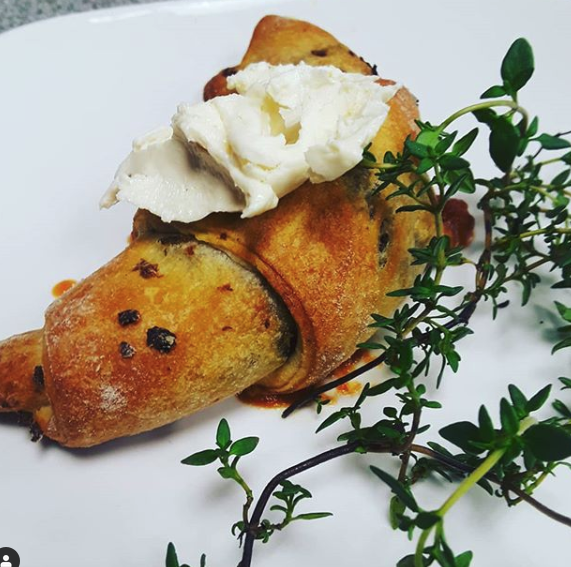 brussel sprout stuffed Croissant The Gathering Place